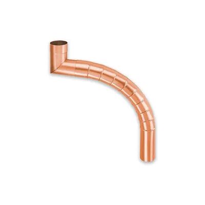 Gliederbogen Grömo Kupfer Ø100mm, gepresst, verschiedene Größen (Ausführung: Länge 1300-1395mm) Gliederbogen Grömo Kupfer Ø100mm, gepresst, verschiedene Größen (Ausführung: Länge 1300-1395mm)