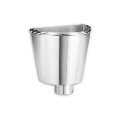 Wasserfangkasten Grömo wandanliegend, halbrund, Zink, verschiedene Größen (Ausführung: Ø 76mm) Wasserfangkasten Grömo wandanliegend, halbrund, Zink, verschiedene Größen (Ausführung: Ø 76mm)