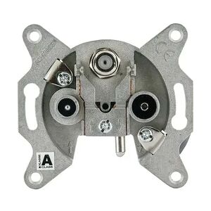 UP-Antennendose Schwaiger 2x IEC-Buchse, 1x F-Buchse 3-loch, Breitband für HDTV UP-Antennendose Schwaiger 2x IEC-Buchse, 1x F-Buchse 3-loch, Breitband für HDTV