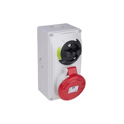 CEE-Wandsteckdose 16A, 400V Abschaltbar mit Verriegelung IP44, Schraubanschluss PCE CEE-Wandsteckdose 16A, 400V Abschaltbar mit Verriegelung IP44, Schraubanschluss PCE