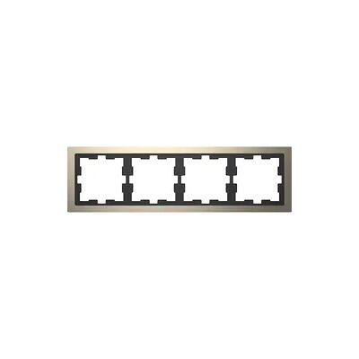 Merten MEG4040-6550 Wandplatte - 4-fach Metallrahmen - Nickelmetall Merten MEG4040-6550 Wandplatte - 4-fach Metallrahmen - Nickelmetall