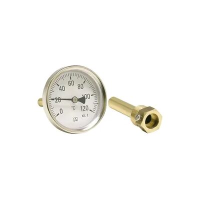 Afriso Bimetall-Industriethermometer G 1/2 axial, Kl. 1, 0/120°C BiTh 63 Afriso Bimetall-Industriethermometer G 1/2 axial, Kl. 1, 0/120°C BiTh 63