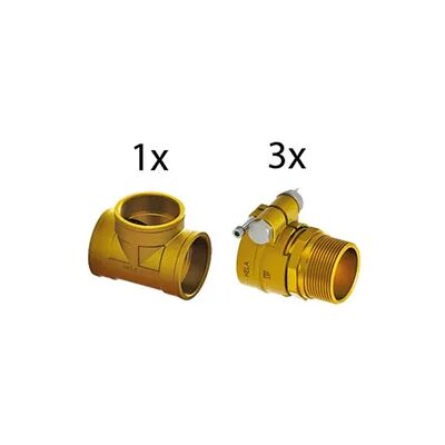Armacell Klemm-T-Stück für Fernwärmeleitung PE-Xa, PN6 (Ausführung: 63 - 63 - 63 mm) Armacell Klemm-T-Stück für Fernwärmeleitung PE-Xa, PN6 (Ausführung: 63 - 63 - 63 mm)