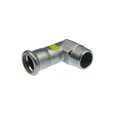 Buderus Logafix Edelstahl Gas Übergangswinkel 90° i/a 28xR1 M-Presskontur Buderus Logafix Edelstahl Gas Übergangswinkel 90° i/a 28xR1 M-Presskontur