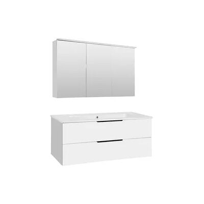 Badmöbel-Set LOSSA Weiß Hochglanz 2 Auszüge Breite 1210 mm Evenes Badmöbel-Set LOSSA Weiß Hochglanz 2 Auszüge Breite 1210 mm Evenes