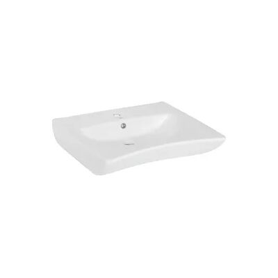 Waschtisch Elida aus Keramik weiß, mit 1 Hahnloch, BxHxT:660x155x550mm Evenes Waschtisch Elida aus Keramik weiß, mit 1 Hahnloch, BxHxT:660x155x550mm Evenes