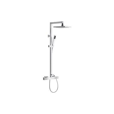 Brause-System Skyline Stabhandbrause, Kopfbrause 240x140 mm und Thermostat chrom Evenes Brause-System Skyline Stabhandbrause, Kopfbrause 240x140 mm und Thermostat chrom Evenes