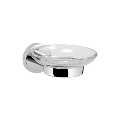 Seifenschale Eight mit Wandhalter Messing verchromt Glas klar Evenes Seifenschale Eight mit Wandhalter Messing verchromt Glas klar Evenes