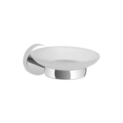 Seifenschale Eight mit Wandhalter Messing verchromt Glas satiniert Evenes Seifenschale Eight mit Wandhalter Messing verchromt Glas satiniert Evenes