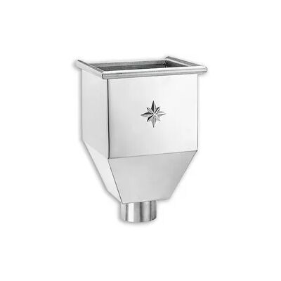 Wasserfangkasten Grömo quadratisch, Aluminium, verschiedene Größen (Ausführung: Ø 80mm) Wasserfangkasten Grömo quadratisch, Aluminium, verschiedene Größen (Ausführung: Ø 80mm)