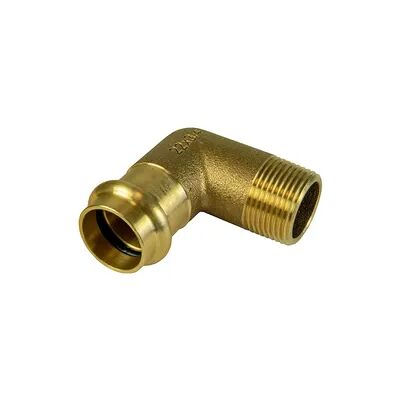 Pipetec Rotguss Pressfitting, Winkel 90° mit AG, DVGW, V Kontur (Ausführung: 22 - 3/4''AG) Pipetec Rotguss Pressfitting, Winkel 90° mit AG, DVGW, V Kontur (Ausführung: 22 - 3/4''AG)