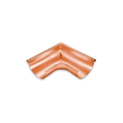 Rinnenwinkel Grömo Außeneck 90°, halbrund, Kupfer, verschiedene Größen (Ausführung: Nenngröße 200. Ø 80mm) Rinnenwinkel Grömo Außeneck 90°, halbrund, Kupfer, verschiedene Größen (Ausführung: Nenngröße 200. Ø 80mm)