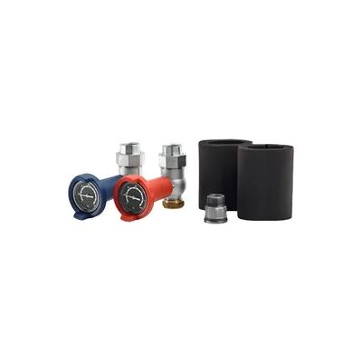Bosch Buderus Anschluss-Set 28 mm auf Rp 1 für Vorlauf und Rücklauf mit Kugelhähnen, Thermometer und Isolierung Bosch Buderus Anschluss-Set 28 mm auf Rp 1 für Vorlauf und Rücklauf mit Kugelhähnen, Thermometer und Isolierung