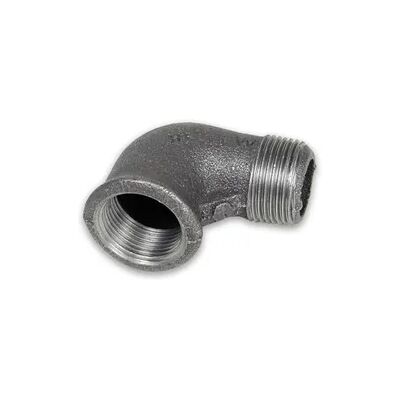 GEBO Temperguss Gewindefitting schwarz Winkel 90° (IG - AG) (Ausführung: 1 1/2''IG/AG) GEBO Temperguss Gewindefitting schwarz Winkel 90° (IG - AG) (Ausführung: 1 1/2''IG/AG)