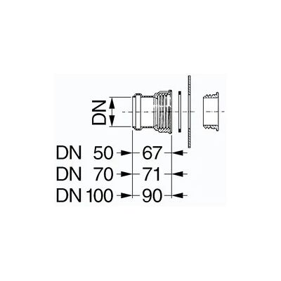 Kessel DN 50 ABS Zulaufstutzen - Mit Dichtung & Gewindering Kessel DN 50 ABS Zulaufstutzen - Mit Dichtung & Gewindering