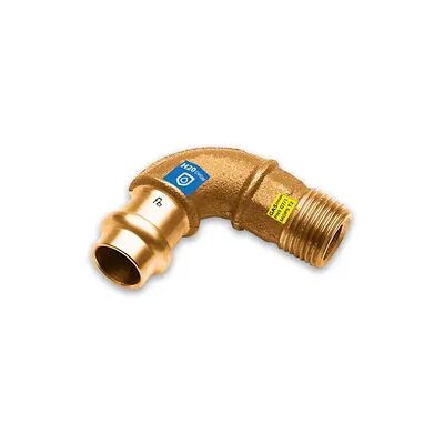 FRABO Kupfer Press Kombifitting Winkel 90° mit AG, DVGW, Kontur V, verschiedene Varianten (Ausführung: 35 - 1 1/4''AG) FRABO Kupfer Press Kombifitting Winkel 90° mit AG, DVGW, Kontur V, verschiedene Varianten (Ausführung: 35 - 1 1/4''AG)
