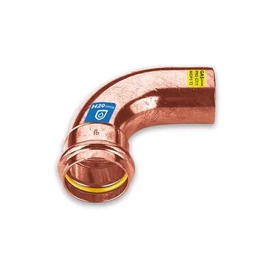 FRABO Kupfer Press Kombifitting Winkel 90°, i x a, DVGW, Kontur V, verschiedene Varianten (Ausführung: 35 mm) FRABO Kupfer Press Kombifitting Winkel 90°, i x a, DVGW, Kontur V, verschiedene Varianten (Ausführung: 35 mm)