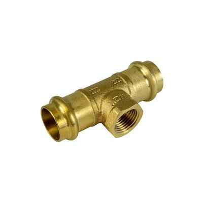 PIPeTeC Rotguss Pressfitting, T-Stück mit IG, DVGW, V Kontur (Ausführung: 28 - 3/4''IG - 28) PIPeTeC Rotguss Pressfitting, T-Stück mit IG, DVGW, V Kontur (Ausführung: 28 - 3/4''IG - 28)