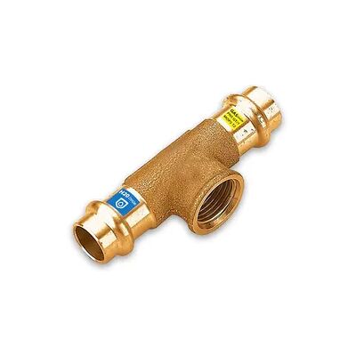 FRABO Kupfer Press Kombifitting T-Stück mit IG, DVGW, Kontur V, verschiedene Varianten (Ausführung: 28 - 1''IG - 28) FRABO Kupfer Press Kombifitting T-Stück mit IG, DVGW, Kontur V, verschiedene Varianten (Ausführung: 28 - 1''IG - 28)