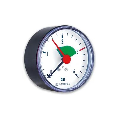 Afriso Rohrfeder-Manometer für Heizung/Sanitär - Axial, verschiedene Ausführungen (Ausführung: Ø63 mm. 3/8''. 2.5bar Markierung) Afriso Rohrfeder-Manometer für Heizung/Sanitär - Axial, verschiedene Ausführungen (Ausführung: Ø63 mm. 3/8''. 2.5bar Markierung)