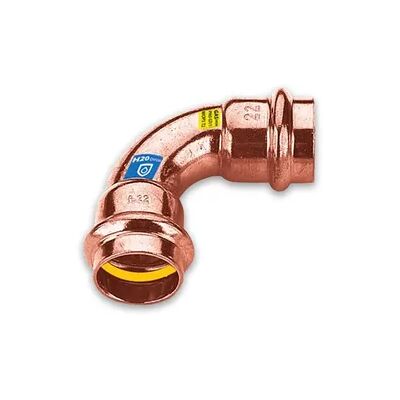 FRABO Kupfer Press Kombifitting Winkel 90°, DVGW, Kontur V, verschiedene Varianten (Ausführung: 12 mm) FRABO Kupfer Press Kombifitting Winkel 90°, DVGW, Kontur V, verschiedene Varianten (Ausführung: 12 mm)