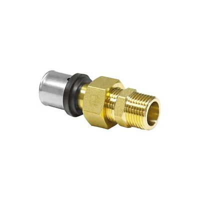 Pipetec Pressfitting Übergangsverschraubung mit AG (Ausführung: 26 - 1''AG) Pipetec Pressfitting Übergangsverschraubung mit AG (Ausführung: 26 - 1''AG)