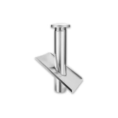 Dunstrohr Grömo mit Dunsthut auf Grundplatte mit 2-seitigem Wasserfalz, Zink, verschiedene Größen (Ausführung: Ø 120mm) Dunstrohr Grömo mit Dunsthut auf Grundplatte mit 2-seitigem Wasserfalz, Zink, verschiedene Größen (Ausführung: Ø 120mm)