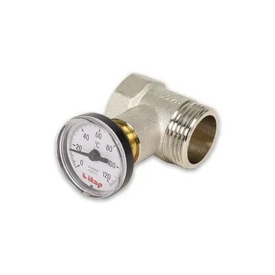 Heizungs- Thermometeranschluss mit Thermometer 1'' IG - 1'' AG, 0°C - 120°C Heizungs- Thermometeranschluss mit Thermometer 1'' IG - 1'' AG, 0°C - 120°C
