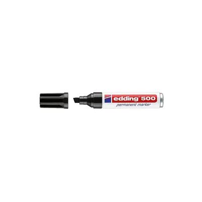 Permanentmarker 500 Edding Strichbreite 2 - 7 mm, Keilspitze, schwarz Permanentmarker 500 Edding Strichbreite 2 - 7 mm, Keilspitze, schwarz