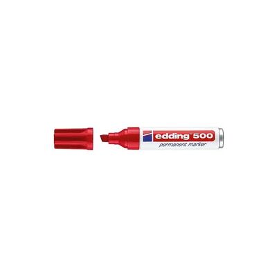 Permanentmarker 500 Edding Strichbreite 2 - 7 mm, Keilspitze, rot Permanentmarker 500 Edding Strichbreite 2 - 7 mm, Keilspitze, rot