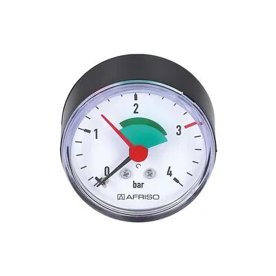 Rohrfeder-Manometer für Heizung/Sanitär - Axial Exzentrisch, Afriso, Ø50mm, DN8 (1/4''), 3bar Markierung Rohrfeder-Manometer für Heizung/Sanitär - Axial Exzentrisch, Afriso, Ø50mm, DN8 (1/4''), 3bar Markierung