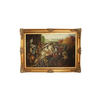 Casa Padrino Riesiges Handgemaltes Barock Öl Gemälde Krieg Mod.2 Gold Prunk Rahmen 225 x 165 x 10 cm - Massives Material Casa Padrino Riesiges Handgemaltes Barock Öl Gemälde Krieg Mod.2 Gold Prunk Rahmen 225 x 165 x 10 cm - Massives Material