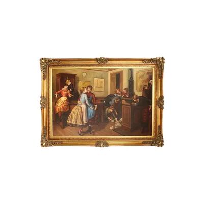 Casa Padrino Riesiges Handgemaltes Barock Öl Gemälde Tanz Mod1. Gold Prunk Rahmen 225 x 165 x 10 cm - Massives Material Casa Padrino Riesiges Handgemaltes Barock Öl Gemälde Tanz Mod1. Gold Prunk Rahmen 225 x 165 x 10 cm - Massives Material