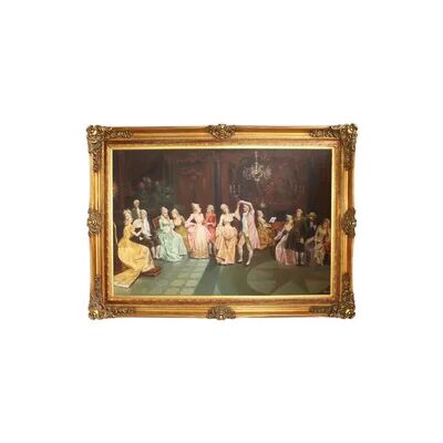Casa Padrino Riesiges Handgemaltes Barock Öl Gemälde Konzert im Ballsaal Gold Prunk Rahmen 225 x 165 x 10 cm - Massives Material Casa Padrino Riesiges Handgemaltes Barock Öl Gemälde Konzert im Ballsaal Gold Prunk Rahmen 225 x 165 x 10 cm - Massives Material