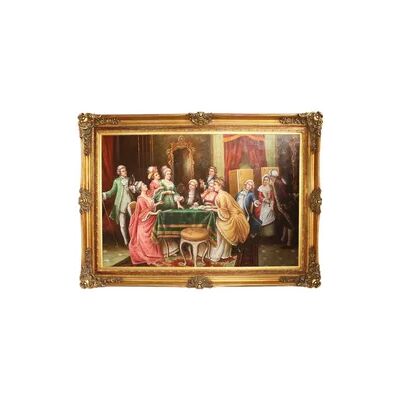 Casa Padrino Riesiges Handgemaltes Barock Öl Gemälde Gold Prunk Rahmen 225 x 165 x 10 cm - Massiv Casa Padrino Riesiges Handgemaltes Barock Öl Gemälde Gold Prunk Rahmen 225 x 165 x 10 cm - Massiv