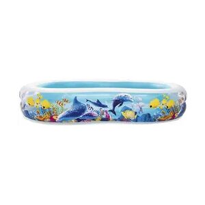 Bestway Family 262x157x46 Cm Ovaler Aufblasbarer Pool - Blue / White - 544L Bestway Family 262x157x46 Cm Ovaler Aufblasbarer Pool - Blue / White - 544L