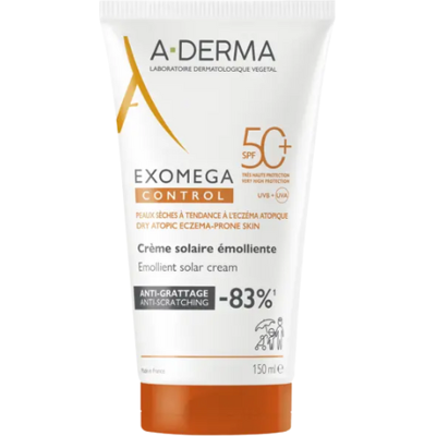 A-Derma Exomega Control Emollient SPF 50+ Cremé - Sonnenschutz für Gesicht & Körper A-Derma Exomega Control Emollient SPF 50+ Cremé - Sonnenschutz für Gesicht & Körper