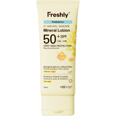 Freshly Cosmetics D+ Natural Suncare Pediatrics Mineral Lotion SPF50+ 100ml Freshly Cosmetics D+ Natural Suncare Pediatrics Mineral Lotion SPF50+ 100ml