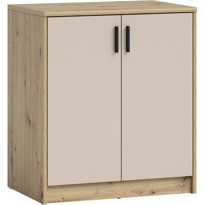 Die Möbelfundgrube Kommode Beige-Kaschmir - Eiche 74 x 50 cm - 2-türig - NELLY Die Möbelfundgrube Kommode Beige-Kaschmir - Eiche 74 x 50 cm - 2-türig - NELLY