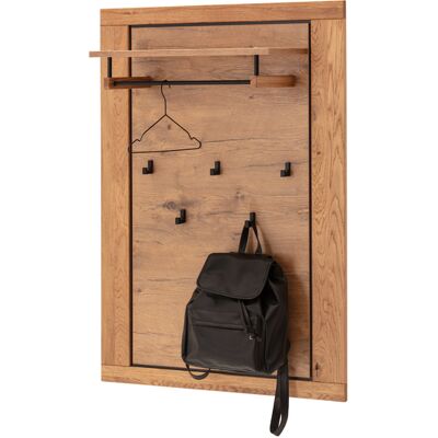 Die Möbelfundgrube Wandgarderobe Paneele Wildeiche massiv geölt - 80 cm - GRENO Die Möbelfundgrube Wandgarderobe Paneele Wildeiche massiv geölt - 80 cm - GRENO