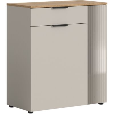 Die Möbelfundgrube Kommode mit Schublade Beige-Kaschmir - Evoke Eiche 80 cm - SLIDE Die Möbelfundgrube Kommode mit Schublade Beige-Kaschmir - Evoke Eiche 80 cm - SLIDE