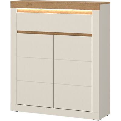 Die Möbelfundgrube Kommode mit Schublade Beige-Kaschmir - Eiche 94 cm - NAXXAR Die Möbelfundgrube Kommode mit Schublade Beige-Kaschmir - Eiche 94 cm - NAXXAR