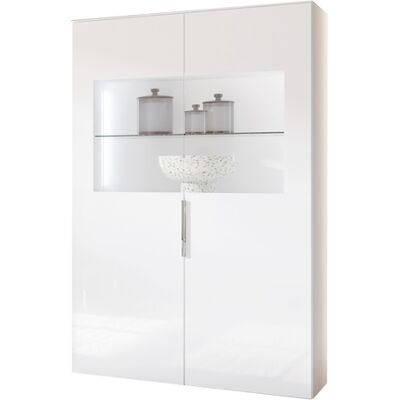 Die Möbelfundgrube Vitrine mit Beleuchtung weiß - Glasfront - Breite 90 cm - SANTORIN Die Möbelfundgrube Vitrine mit Beleuchtung weiß - Glasfront - Breite 90 cm - SANTORIN