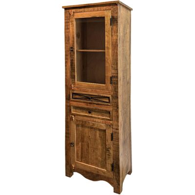 Massivart Vitrine mit Glastür Akazie massiv lackiert montiert 60 cm - ACANO Massivart Vitrine mit Glastür Akazie massiv lackiert montiert 60 cm - ACANO