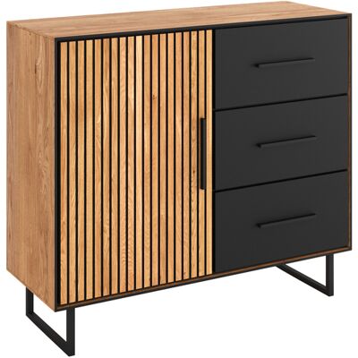 Massivart Kommode mit 3 Schubladen Eiche massiv geölt 108 x 40 cm - BELLA Massivart Kommode mit 3 Schubladen Eiche massiv geölt 108 x 40 cm - BELLA