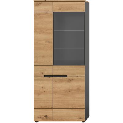 Die Möbelfundgrube Vitrine mit Glastür Artisan Eiche Breite 80 cm - CANU Die Möbelfundgrube Vitrine mit Glastür Artisan Eiche Breite 80 cm - CANU