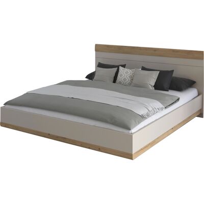 Die Möbelfundgrube Doppelbett Futonbett 180 x 200 cm beige Artisan Eiche - rauch - SAJO Die Möbelfundgrube Doppelbett Futonbett 180 x 200 cm beige Artisan Eiche - rauch - SAJO