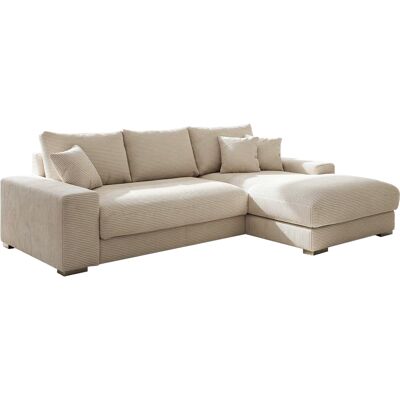 Massivart Ecksofa Cord beige 285 x 176 cm - OT rechts - SYDNEY Massivart Ecksofa Cord beige 285 x 176 cm - OT rechts - SYDNEY