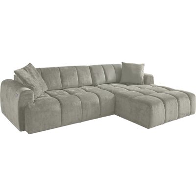 Massivart Ecksofa grau elektrisch ausfahrbar 288 cm - BINGO Massivart Ecksofa grau elektrisch ausfahrbar 288 cm - BINGO