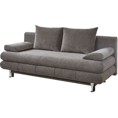 Massivart Schlafsofa anthrazit Bettkasten ausziehbar Federkern 196 cm - BENFELD Massivart Schlafsofa anthrazit Bettkasten ausziehbar Federkern 196 cm - BENFELD